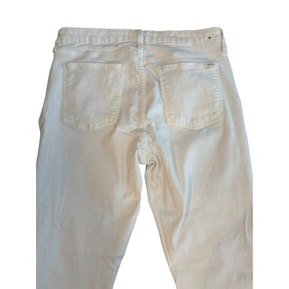 JEN7 BY 7 FOR ALL MANKIND WHITE CROPPED SKINNY JEANS SIZE 10 - Picture 5 of 8